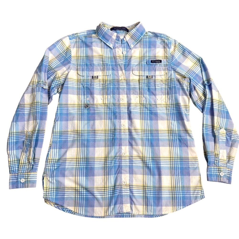 Columbia Vented SuperBahama PFG Plaid Fishing Shirt‎ Womens S 
Outdoor Gorpcore